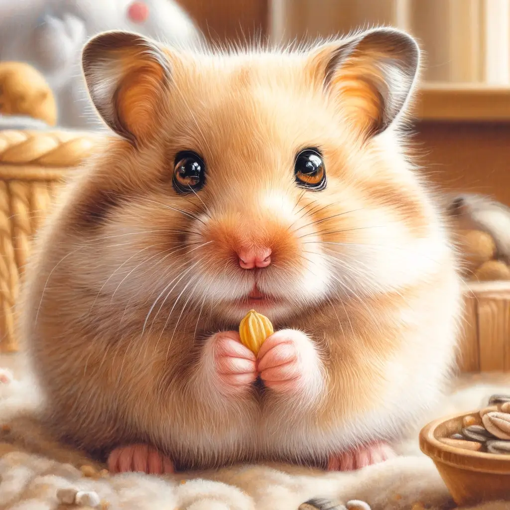 beige syrian hamster